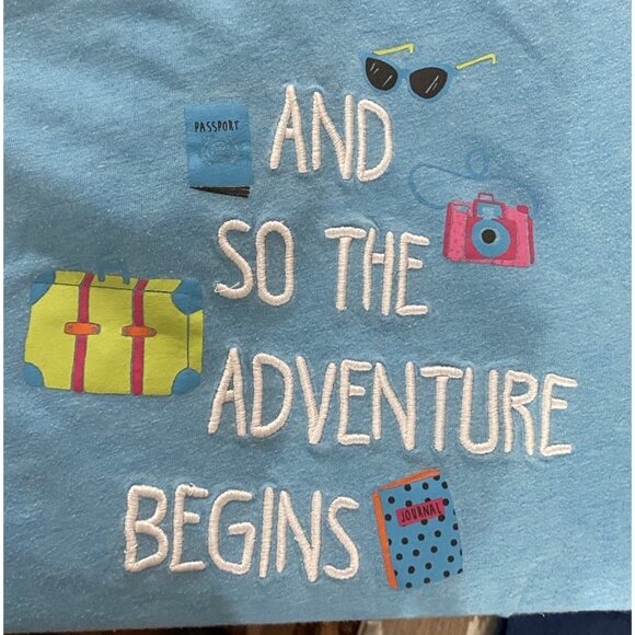 Secret Treasures Sleepwear Womens Size M(8-10) Top Vacation Graphics - Picture 5 of 9